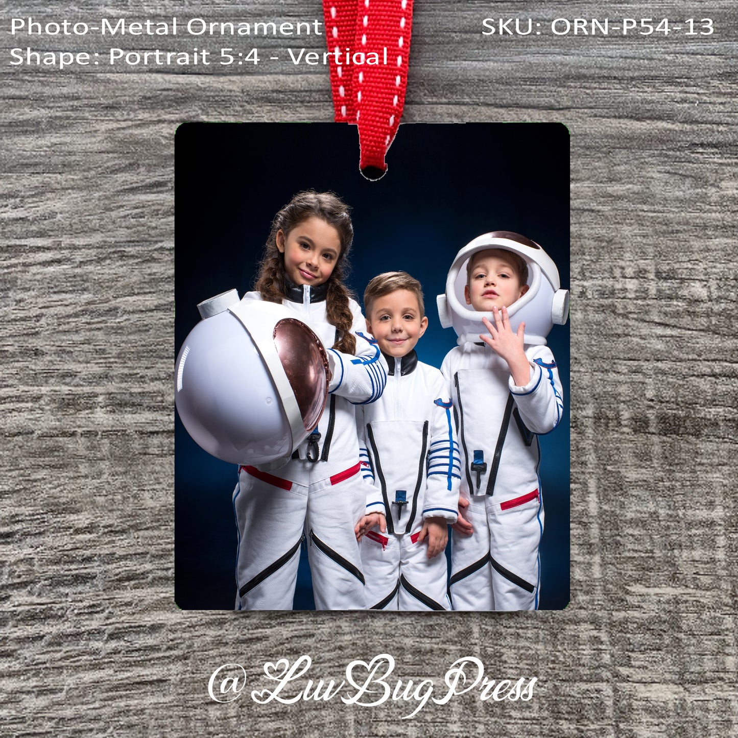 Portrait 5:4 - Vertical Photo-Metal Ornament