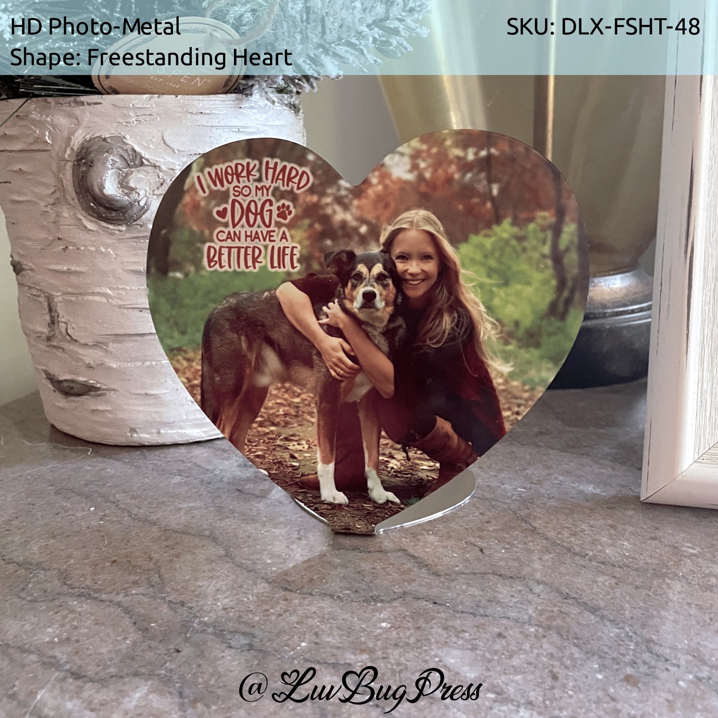 Freestanding Heart Shape Photo-Metal